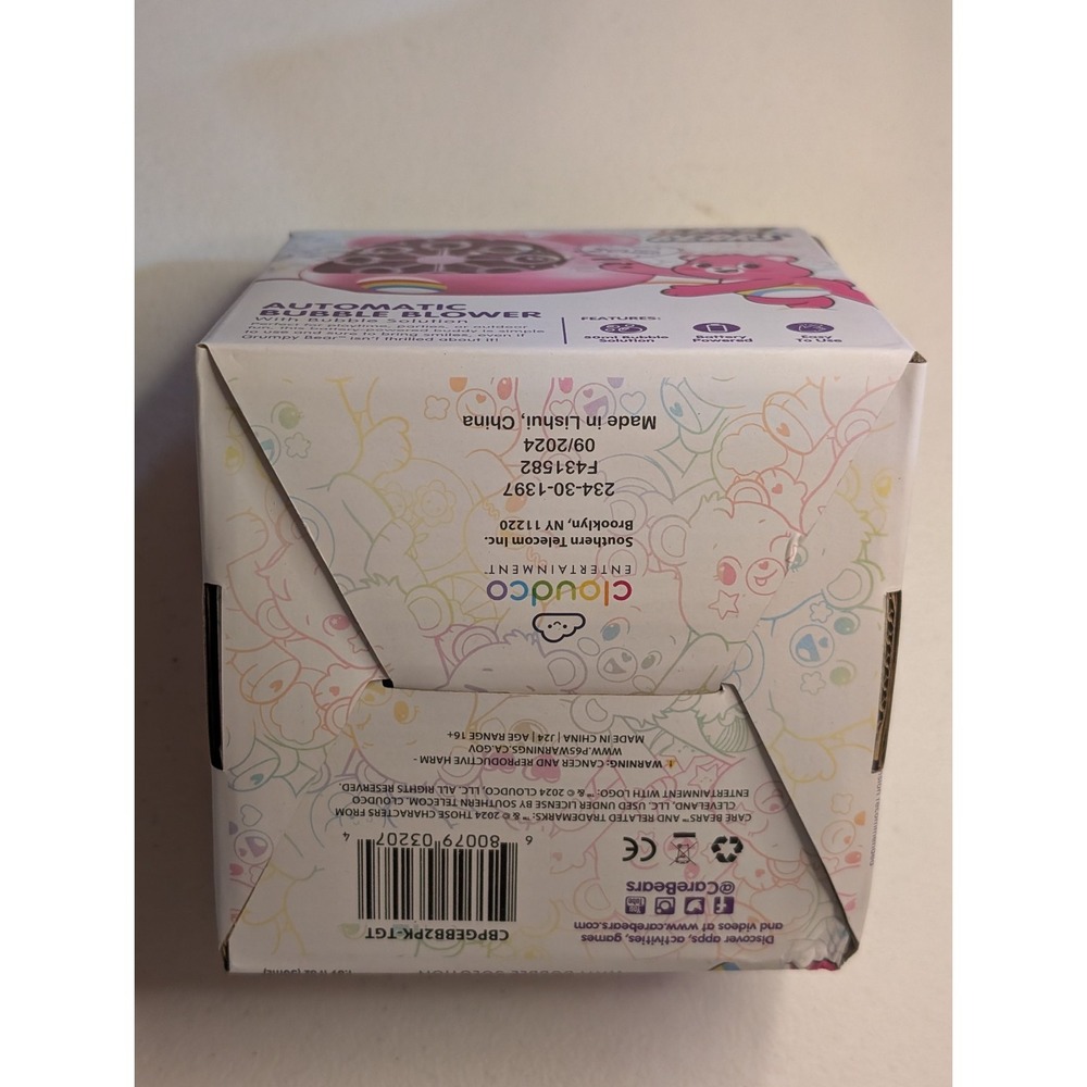 Care Bears Automatic Bubble Blower Pink Bear Battery Operated Toy w/ Solution - Picture 3 of 3